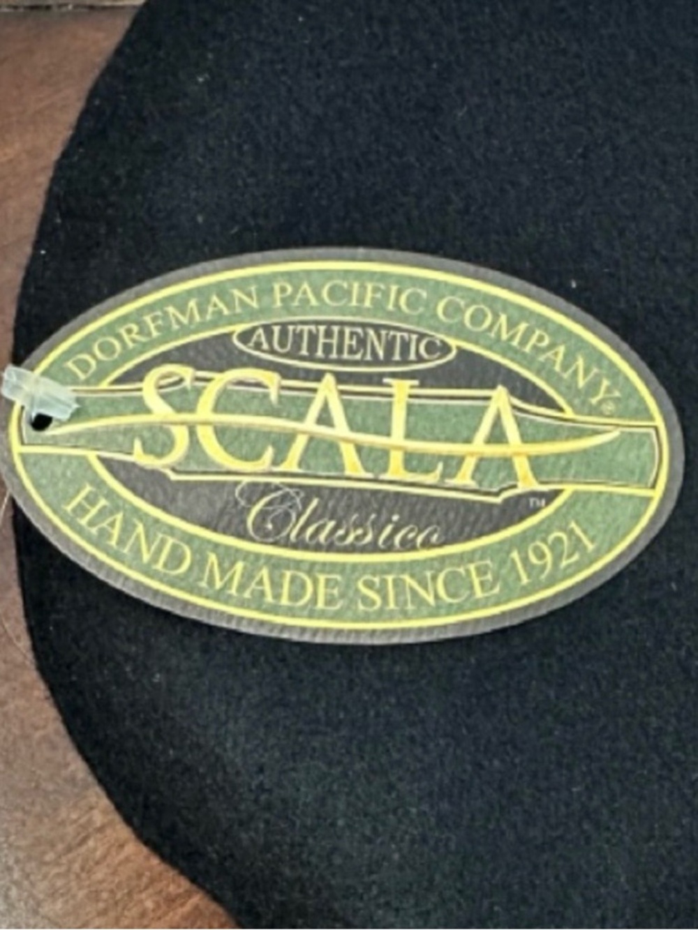 Dorfman Pacific Scala Breton Fisherman Cap Black Wool 6 7/8 NWT - Picture 3 of 6